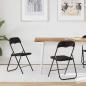 Preview: ARDEBO.de - Klappstuhl 2 stk. Samt Schwarz 48 x 44 x 78 cm