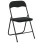 Preview: Klappstuhl 2 stk. Samt Schwarz 48 x 44 x 78 cm