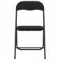 Preview: Klappstuhl 2 stk. Samt Schwarz 48 x 44 x 78 cm