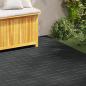 Preview: ARDEBO.de - Gehwegstein 6 stk. Schwarz 40,5 x 40,5 x 2 cm Gummi