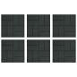 Preview: Gehwegstein 6 stk. Schwarz 40,5 x 40,5 x 2 cm Gummi