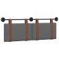 Preview: Hängevorderseite Uni Dunkelgrau 130 x 55 x 5 cm Antikes PU