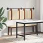 Preview: Hängevorderseite Wandmontiert Creme 130 x 55 x 5 cm Antikes PU