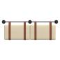 Preview: Hängevorderseite Wandmontiert Creme 130 x 55 x 5 cm Antikes PU