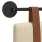Preview: Hängevorderseite Wandmontiert Creme 130 x 55 x 5 cm Antikes PU