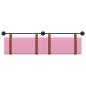 Preview: Hängevorderseite Wandmontiert Rosa 190 x 55 x 5 cm Antikes PU