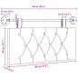 Preview: Hängendes Kopfteil Mit LED Licht Hellgrau Samt