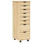 Preview: Rollcontainer mit Schubladen MOSS 34 x 39 x 103 cm Klarlack