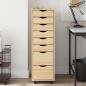 Preview: Rollcontainer mit Schubladen MOSS 34 x 39 x 103 cm Klarlack
