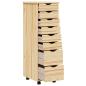 Preview: Rollcontainer mit Schubladen MOSS 34 x 39 x 103 cm Klarlack