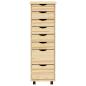 Preview: Rollcontainer mit Schubladen MOSS 34 x 39 x 103 cm Klarlack