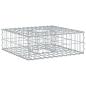 Preview: Gabionen Hochbeet 60 x 60 x 20 cm Verzinkter Stahl Silber