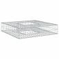 Preview: Gabionen Hochbeet 100 x 100 x 20 cm Verzinkter Stahl Silber
