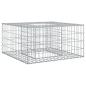 Preview: Gabionen Hochbeet 80 x 80 x 40 cm Verzinkter Stahl Silber