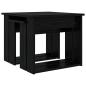 Preview: Kaffeetisch Set 2 stk. Schwarz Eichen-Optik 50 x 52 x 42 cm