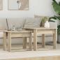 Preview: ARDEBO.de - Kaffeetisch Set 2 stk. Sonoma-Eiche 50 x 52 x 42 cm