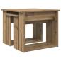 Preview: Kaffeetisch Set 2 stk. Artisan-Eiche 50 x 52 x 42 cm