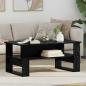 Preview: ARDEBO.de - Couchtisch Schwarz Eichen-Optik 90 x 50 x 40 cm Holzwerkstoff