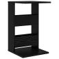 Preview: Beistelltisch Schwarz Eichen-Optik 40 x 35 x 60,5 cm