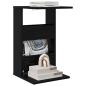 Preview: Beistelltisch Schwarz Eichen-Optik 40 x 35 x 60,5 cm