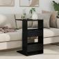 Preview: Beistelltisch Schwarz Eichen-Optik 40 x 35 x 60,5 cm
