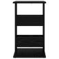 Preview: Beistelltisch Schwarz Eichen-Optik 40 x 35 x 60,5 cm