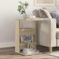 Preview: ARDEBO.de - Beistelltisch Sonoma-Eiche 40 x 35 x 60,5 cm Holzwerkstoff