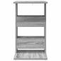 Preview: Beistelltisch Sonoma-Grau 40 x 35 x 60,5 cm Holzwerkstoff