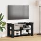 Preview: ARDEBO.de - TV-Ständer Schwarz Eichen-Optik 100 x 40 x 50 cm