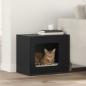 Preview: ARDEBO.de - Katzenhaus Schwarz 51 x 30 x 42,5 cm Holzwerkstoff