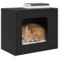 Preview: Katzenhaus Schwarz 51 x 30 x 42,5 cm Holzwerkstoff