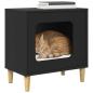 Preview: Katzenhaus Schwarz 51 x 30 x 52 cm Holzwerkstoff
