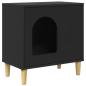 Preview: Katzenhaus Schwarz 51 x 30 x 52 cm Holzwerkstoff