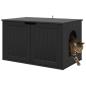 Preview: Katzenhaus Schwarz 85 x 55 x 50,5 cm Holzwerkstoff