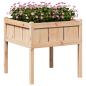 Preview: Garten-Pflanzgefäß Natur 70 x 70 x 70 cm Massives Kiefernholz