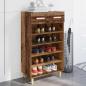 Preview: ARDEBO.de - Schuhschrank 60 x 35 x 105 cm Holzwerkstoff Altholz