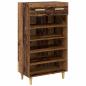 Preview: Schuhschrank 60 x 35 x 105 cm Holzwerkstoff Altholz