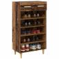 Preview: Schuhschrank 60 x 35 x 105 cm Holzwerkstoff Altholz