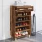 Preview: Schuhschrank 60 x 35 x 105 cm Holzwerkstoff Altholz