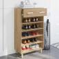 Preview: Schuhschrank 60 x 35 x 105 cm Holzwerkstoff Artisan-Eiche