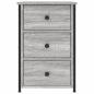 Preview: Nachttisch Grau Sonoma 40x36x60 cm Holzwerkstoff