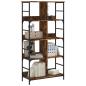 Preview: B?cherregal R?uchereiche 78,5x33x153 cm Holzwerkstoff