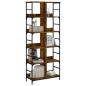 Preview: B?cherregal R?uchereiche 78,5x33x188,5 cm Holzwerkstoff