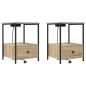 Preview: Nachttisch 2 stk. Sonoma-Eiche 42 x 41 x 56 cm Holzwerkstoff