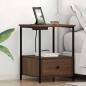 Preview: ARDEBO.de - Nachttisch 2 stk. Braun Eichen-Optik 42 x 41 x 56 cm