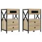 Preview: Nachttisch 2 stk. Sonoma-Eiche 40 x 31 x 60 cm Holzwerkstoff