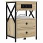 Preview: Nachttisch 2 stk. Sonoma-Eiche 40 x 31 x 60 cm Holzwerkstoff