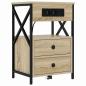 Preview: Nachttisch 2 stk. Sonoma-Eiche 40 x 31 x 60 cm Holzwerkstoff