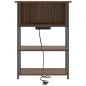 Preview: Nachttisch Braun Eichen-Optik 55 x 31 x 76 cm Holzwerkstoff