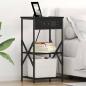 Preview: ARDEBO.de - Nachttisch 2 stk. Schwarz Eichen-Optik 41 x 31 x 76 cm